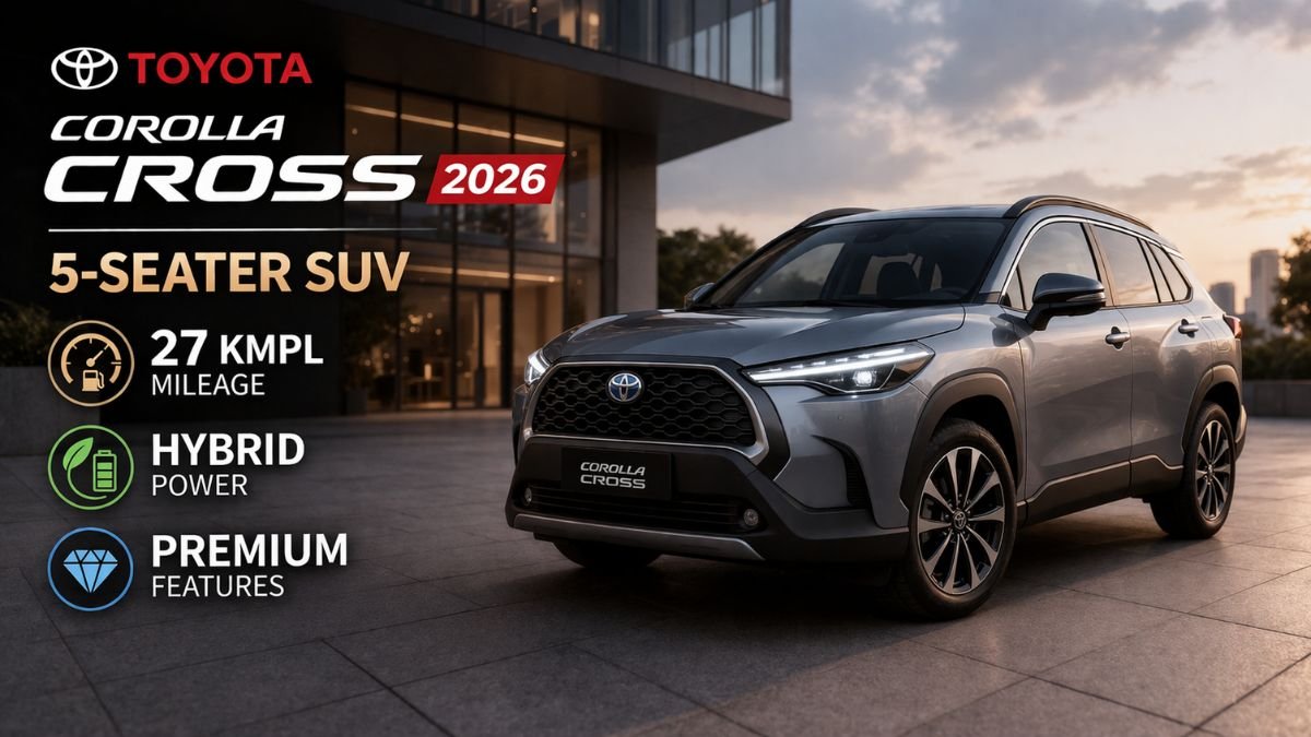 Toyota Corolla Cross 2026: 5-Seater SUV with 27 kmpl Mileage, Hybrid Power & Premium Features