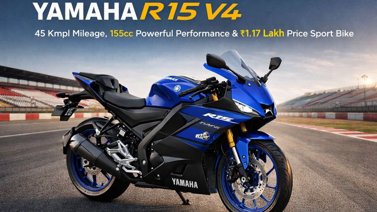 Yamaha R15 V4 – 45 Kmpl Mileage, 155cc Powerful Performance & ₹1.17 Lakh Price Sport Bike