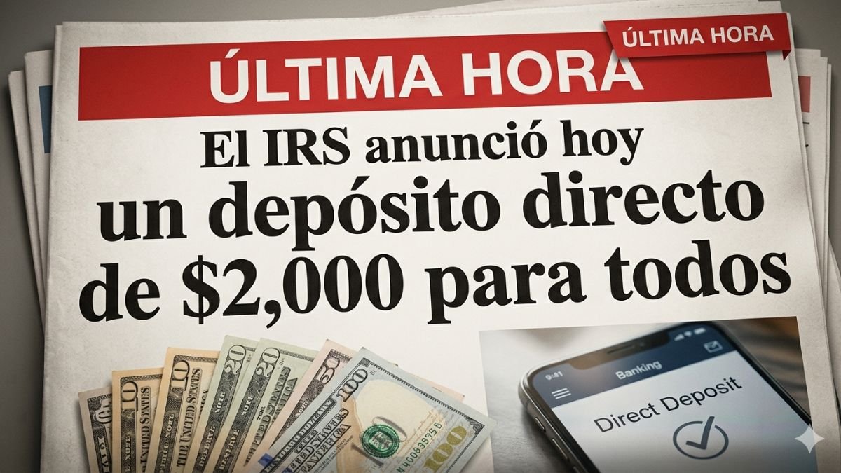 Depósito directo del IRS de $2,000 en 2026